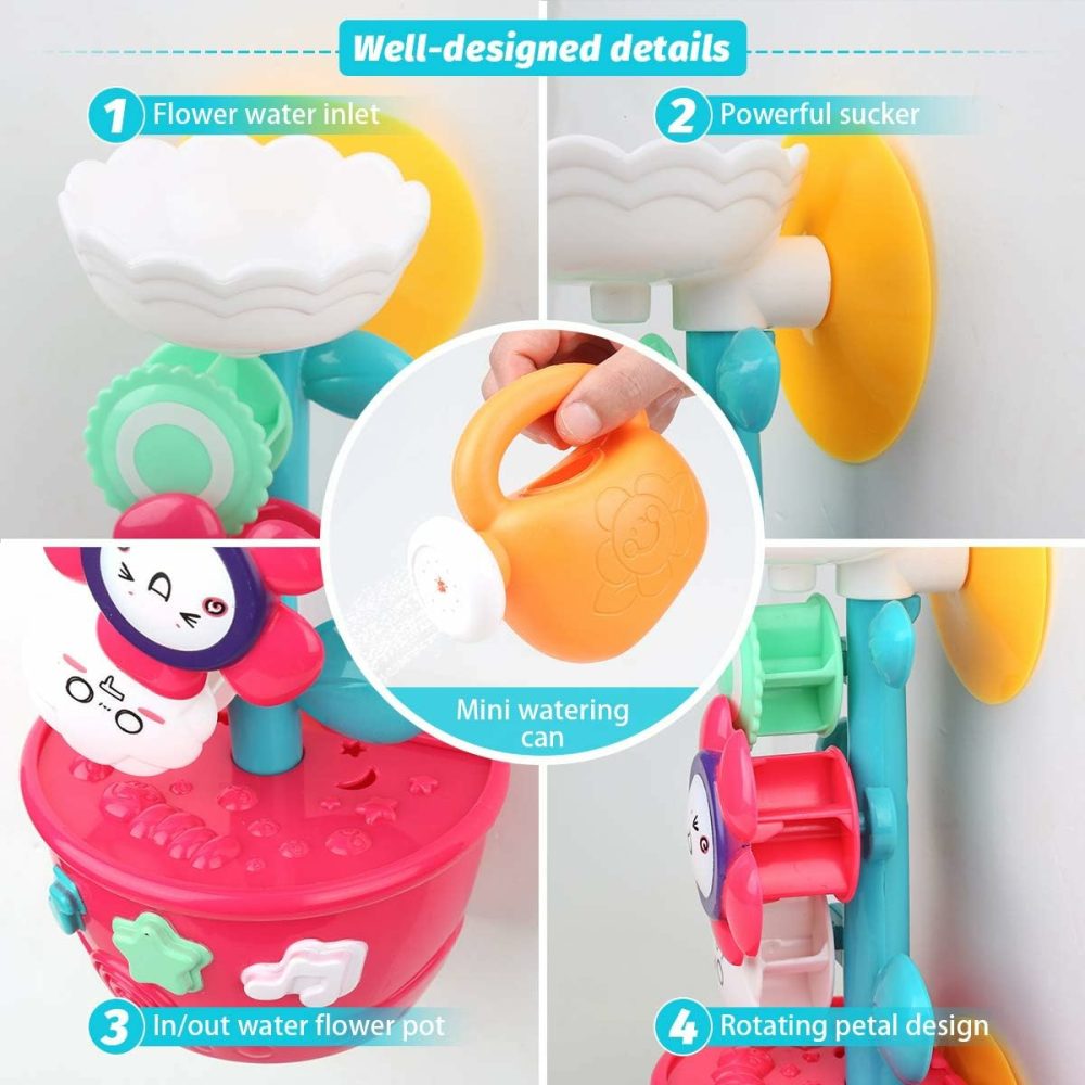 Girl Bath Toys For Kids 1-3 Bathtub Toys For Toddlers Water Tub Toys For Babies 1 2 3 Year Old Girls Boys Gifts With 1 Mini Sprinkler 2 Toys Cups Gifts Ideal With Color Box  |  Bath Toys All Toys Bath Toys