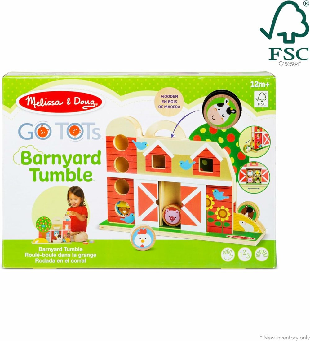 Go Tots Wooden Barnyard Tumble With 4 Disks – Fsc Certified  |  Sorting & Stacking Toys All Toys Sorting & Stacking Toys