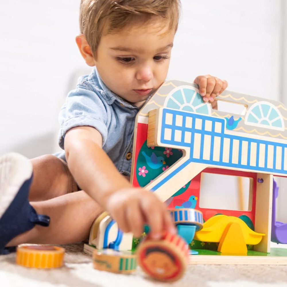 Go Tots Wooden Schoolyard Tumble With 4 Disks – Fsc Certified  |  Sorting & Stacking Toys All Toys Sorting & Stacking Toys