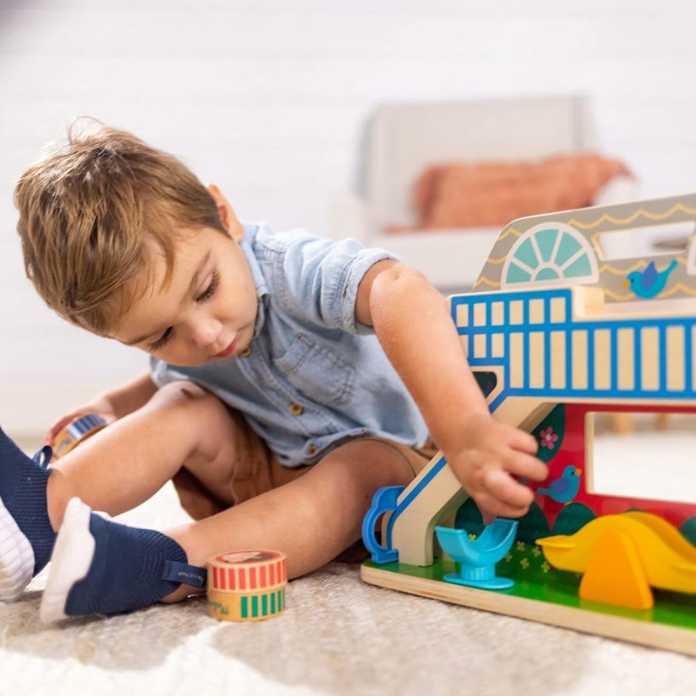 Go Tots Wooden Schoolyard Tumble With 4 Disks – Fsc Certified  |  Sorting & Stacking Toys All Toys Sorting & Stacking Toys