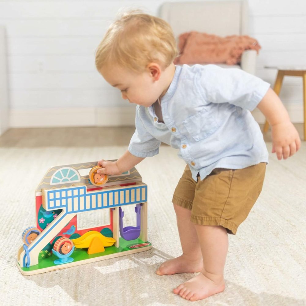 Go Tots Wooden Schoolyard Tumble With 4 Disks – Fsc Certified  |  Sorting & Stacking Toys All Toys Sorting & Stacking Toys