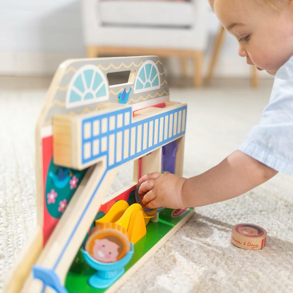 Go Tots Wooden Schoolyard Tumble With 4 Disks – Fsc Certified  |  Sorting & Stacking Toys All Toys Sorting & Stacking Toys