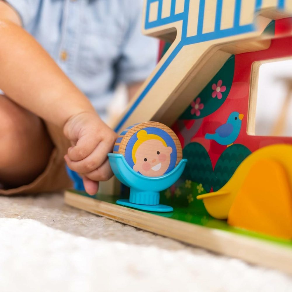 Go Tots Wooden Schoolyard Tumble With 4 Disks – Fsc Certified  |  Sorting & Stacking Toys All Toys Sorting & Stacking Toys