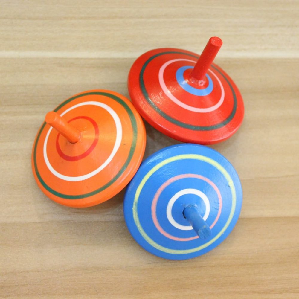 Gyroscope  3 Pcs/Set Handmade Painted Wood Spinning Tops  Wooden Toys Educational Toys Kindergarten Toys Standard Tops  |  Spinning Tops All Toys Spinning Tops