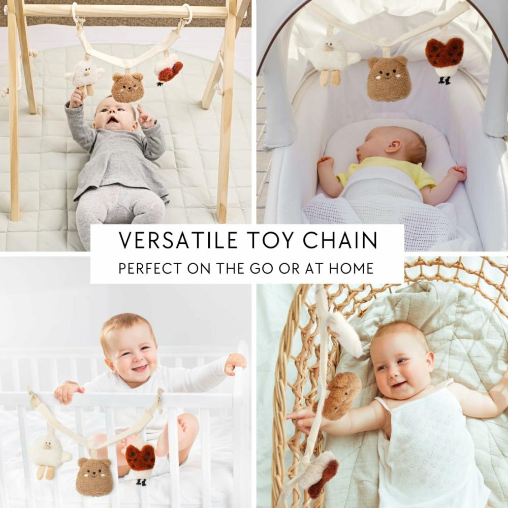 Hanging Car Seat Toy Chain For Babies 0-6 Months – Beautiful Carseat Or Stroller Entertainment Toy With Rattles Makes A Great Soft Sensory Toy For Newborns/Infants  |  Car Seat & Stroller Toys All Toys Car Seat & Stroller Toys