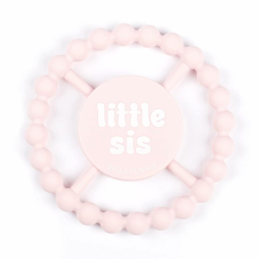 Happy Teether For Girls– Soft & Easy Grip Baby Girl Teether Toy  Silicone Teether Ring To Help Soothe Gums  Non-Toxic And Bpa Free  Little Sis  |  Teethers All Toys Little Sis