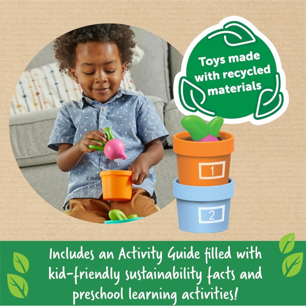 Hide And Seek Vegetable Garden – Eco Friendly Toddler Learning Toys  Preschool Toys For Kids Ages 18+ Months  Montessori Food Toys  Garden Toys  Green Toys  |  Sorting & Stacking Toys All Toys Sorting & Stacking Toys