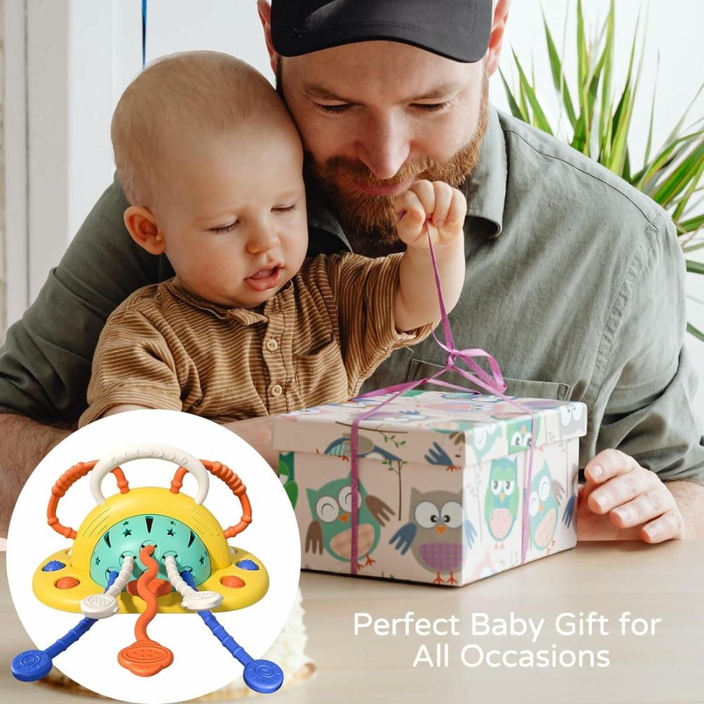 High Chair Toys With Suction Cup  Montessori Toys For 1 Year Old,Sensory Toys For Fine Motor Skills,Food Grade Silicone Pull String Activity Toy Gift For Baby Infant Toddlers  |  Push & Pull Toys All Toys Push & Pull Toys