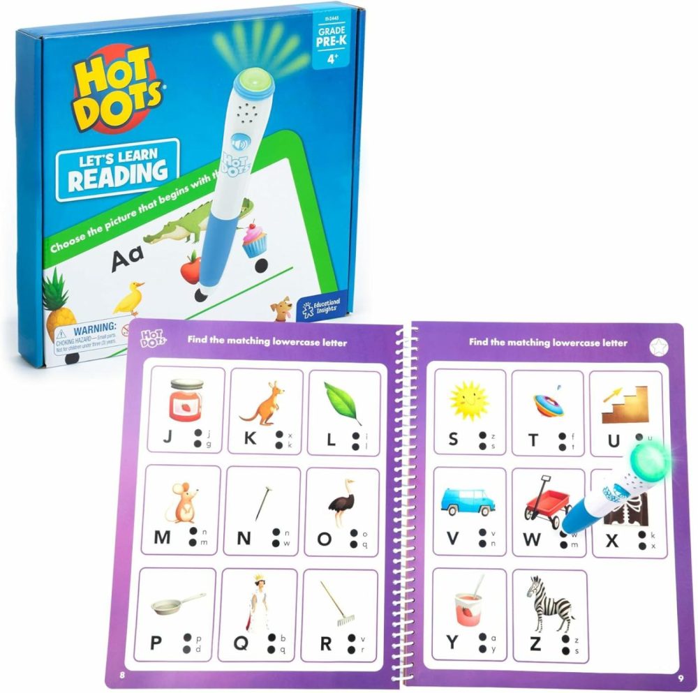 Hot Dots Let’s Learn Pre-K Reading – Learn To Read Preschool Workbook With Interactive Pen  Kids Travel Activity  Ages 3+  |  Early Development & Activity Toys All Toys Early Development & Activity Toys