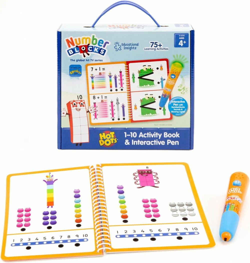 Hot Dots Numberblocks Workbook Numbers 1-10 With Interactive Pen  75+ Activities  Gift For Kids Ages 4+  |  Early Development & Activity Toys All Toys Early Development & Activity Toys