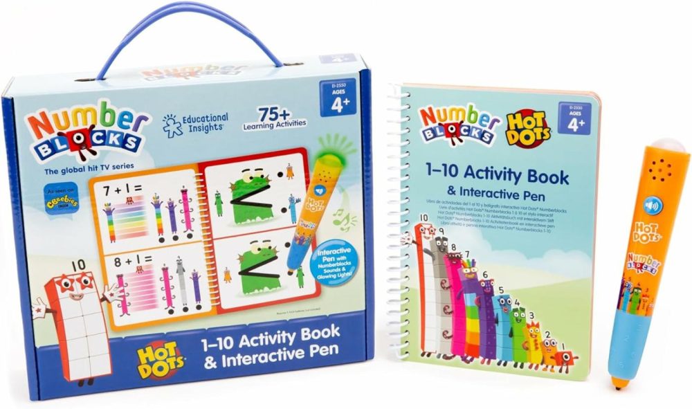 Hot Dots Numberblocks Workbook Numbers 1-10 With Interactive Pen  75+ Activities  Gift For Kids Ages 4+  |  Early Development & Activity Toys All Toys Early Development & Activity Toys