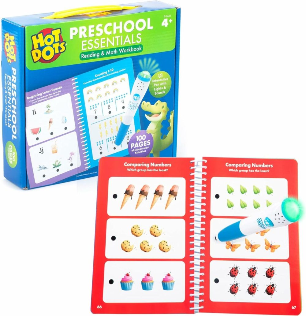 Hot Dots Preschool Workbook: Reading & Math Essentials – Toddler And Preschool Learning Activities  Preschool Classroom Must Haves  |  Early Development & Activity Toys All Toys Early Development & Activity Toys