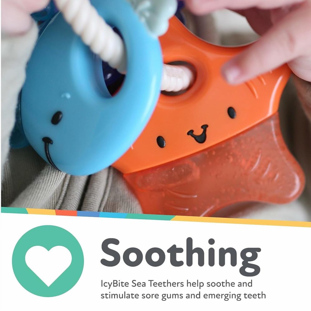 Icybite Sea Teether For Teething Relief – 3+ Months – Baby Teething Toy  |  Teethers All Toys Teethers