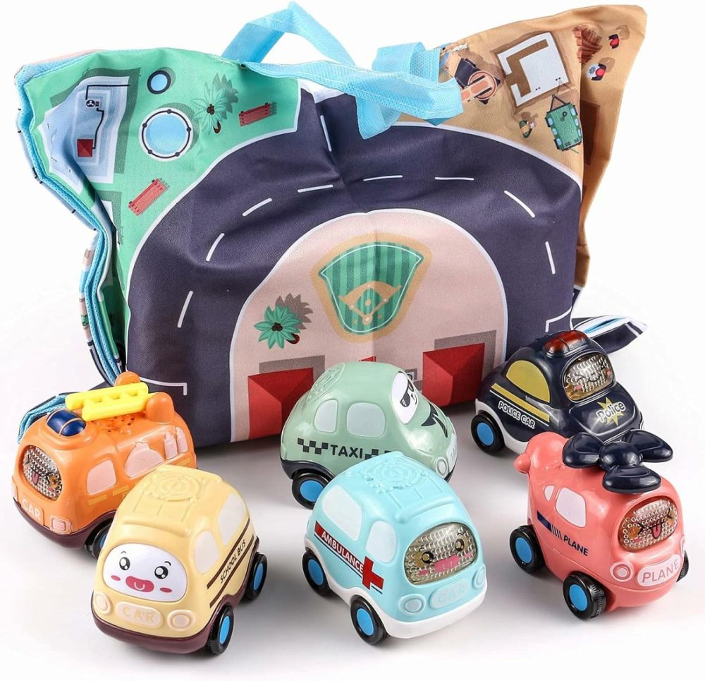 Inertia Baby Toy Cars Gifts With Storage Bag  6 Pcs Push And Go Kids Early Educational Toys For 1 2 3 Year Old Boys Girls  Birthday Gift For Toddlers  |  Push & Pull Toys All Toys Push & Pull Toys