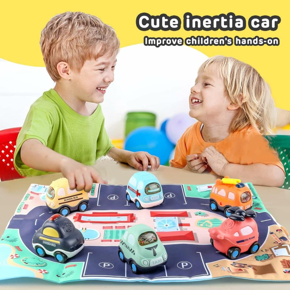 Inertia Baby Toy Cars Gifts With Storage Bag  6 Pcs Push And Go Kids Early Educational Toys For 1 2 3 Year Old Boys Girls  Birthday Gift For Toddlers  |  Push & Pull Toys All Toys Push & Pull Toys