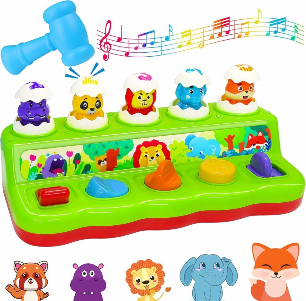 Interactive Pop Up Animals Toy With Music & Light  Animal Sound  Hammer  Baby Toys 12-18 Months 9+ Months  Cause And Effect Toys For 1 Year Old Boy Girl Toddler Toys Age 1-2 Baby Musical Toys  |  Musical Toys All Toys