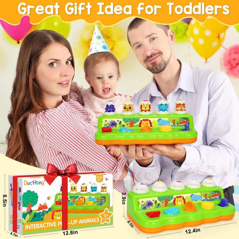 Interactive Pop Up Toys For 1 Year Old Boy Girl  Montessori Cause And Effect Toys With Music & Light  Early Learning Musical Toys For Toddlers 1-3  Gift For Infants 9-12-18 Months  |  Musical Toys All Toys