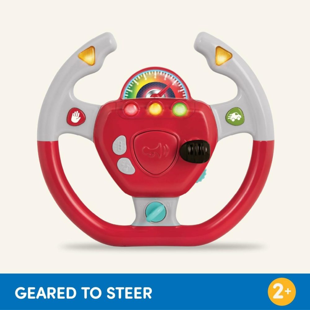 Interactive Steering Wheel – Portable Car Toy – Kids Games & Songs – Toddler Road Trip – 2 Years + – Geared To Steer  |  Musical Toys All Toys