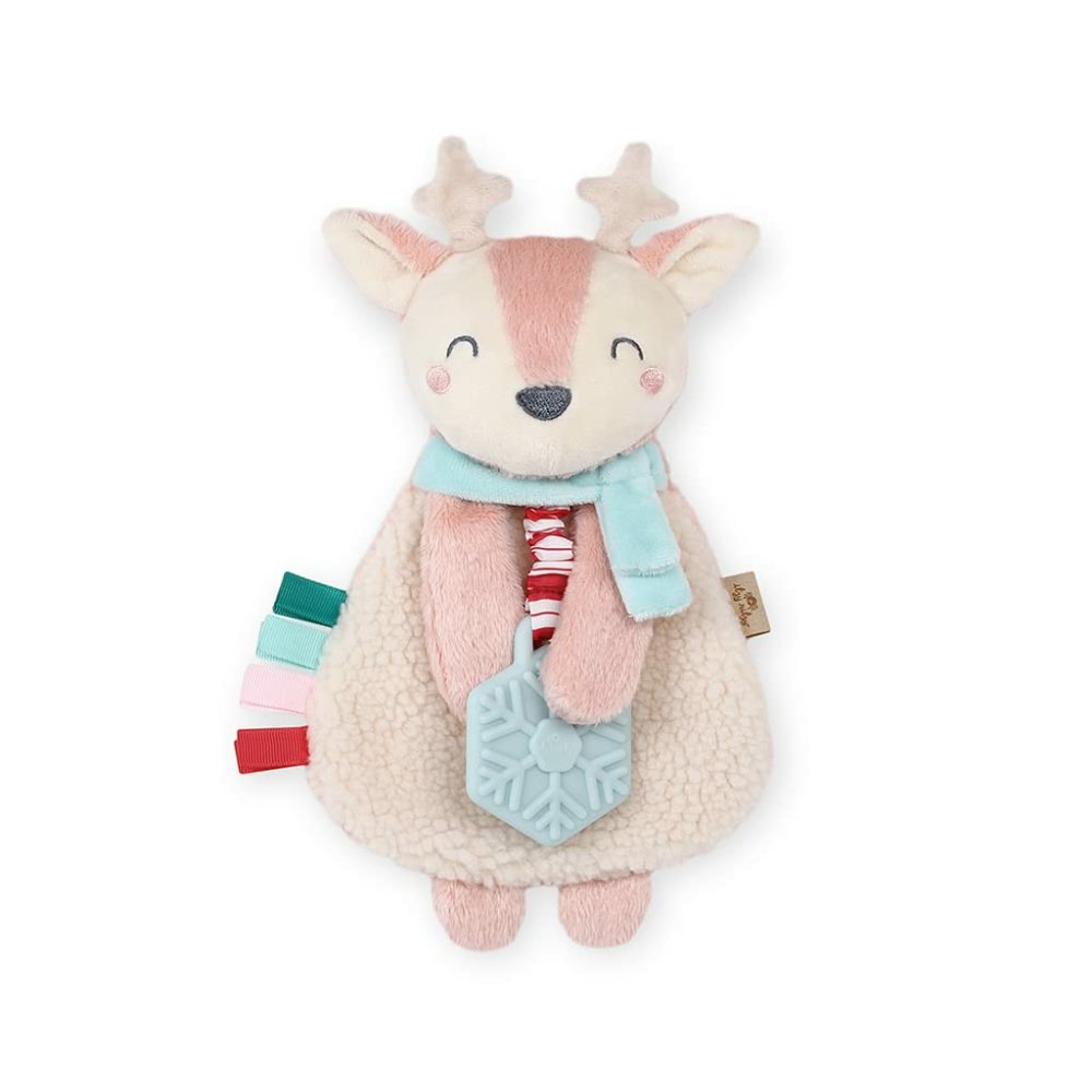 – Itzy Lovey Including Teether  Textured Ribbons & Dangle Arms; Features Crinkle Sound  Sherpa Fabric And Minky Plush; Holly The Reindeer  |  Teethers All Toys Holly The Reindeer