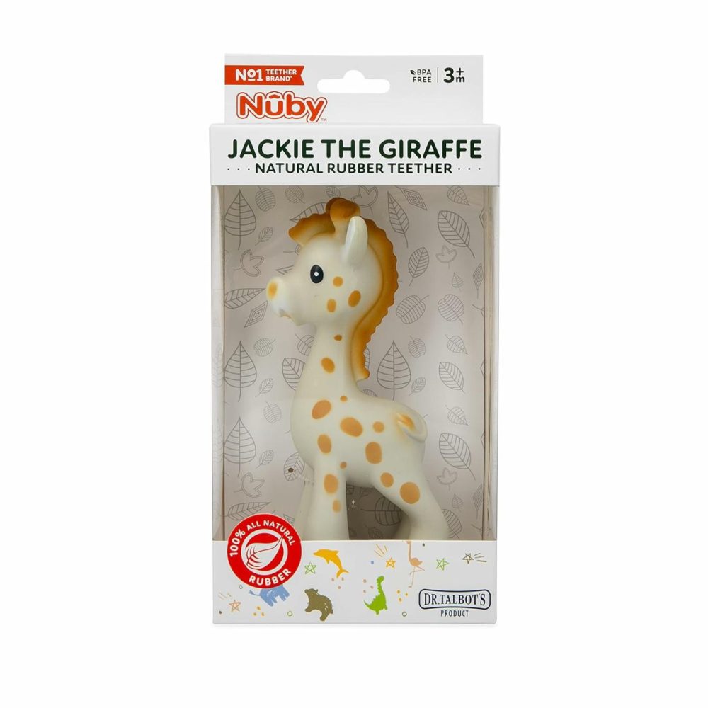 Jackie The Giraffe Super Soft Teether Toy With Squeaker  100% Natural Rubber  |  Teethers All Toys Teethers