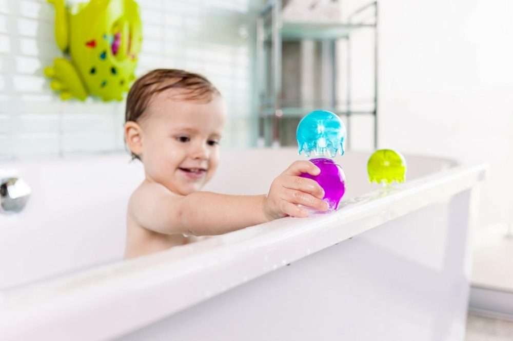 Jellies Suction Cup Bath Toys – Bathtub Baby Sensory Toys – Jellyfish Suction Toys For Bath Time – Multicolored – Baby And Toddler Bath Toys – 9 Count – Ages 12 Months And Up  |  Bath Toys All Toys Bath Toys