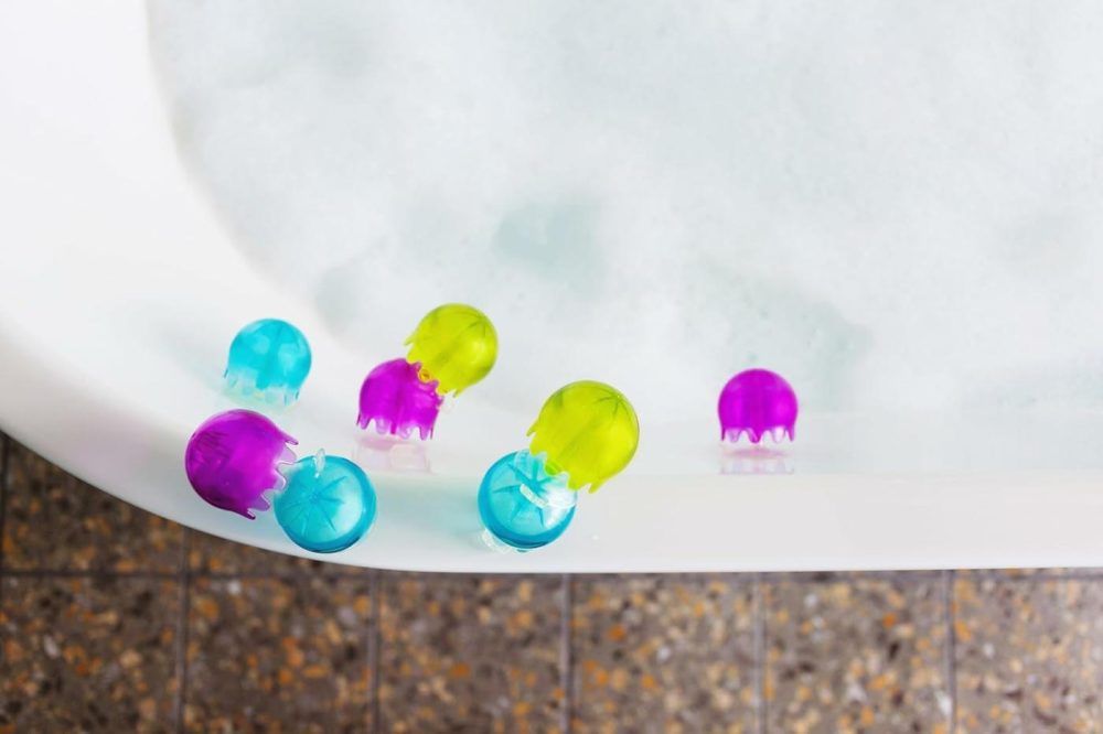 Jellies Suction Cup Bath Toys – Bathtub Baby Sensory Toys – Jellyfish Suction Toys For Bath Time – Multicolored – Baby And Toddler Bath Toys – 9 Count – Ages 12 Months And Up  |  Bath Toys All Toys Bath Toys