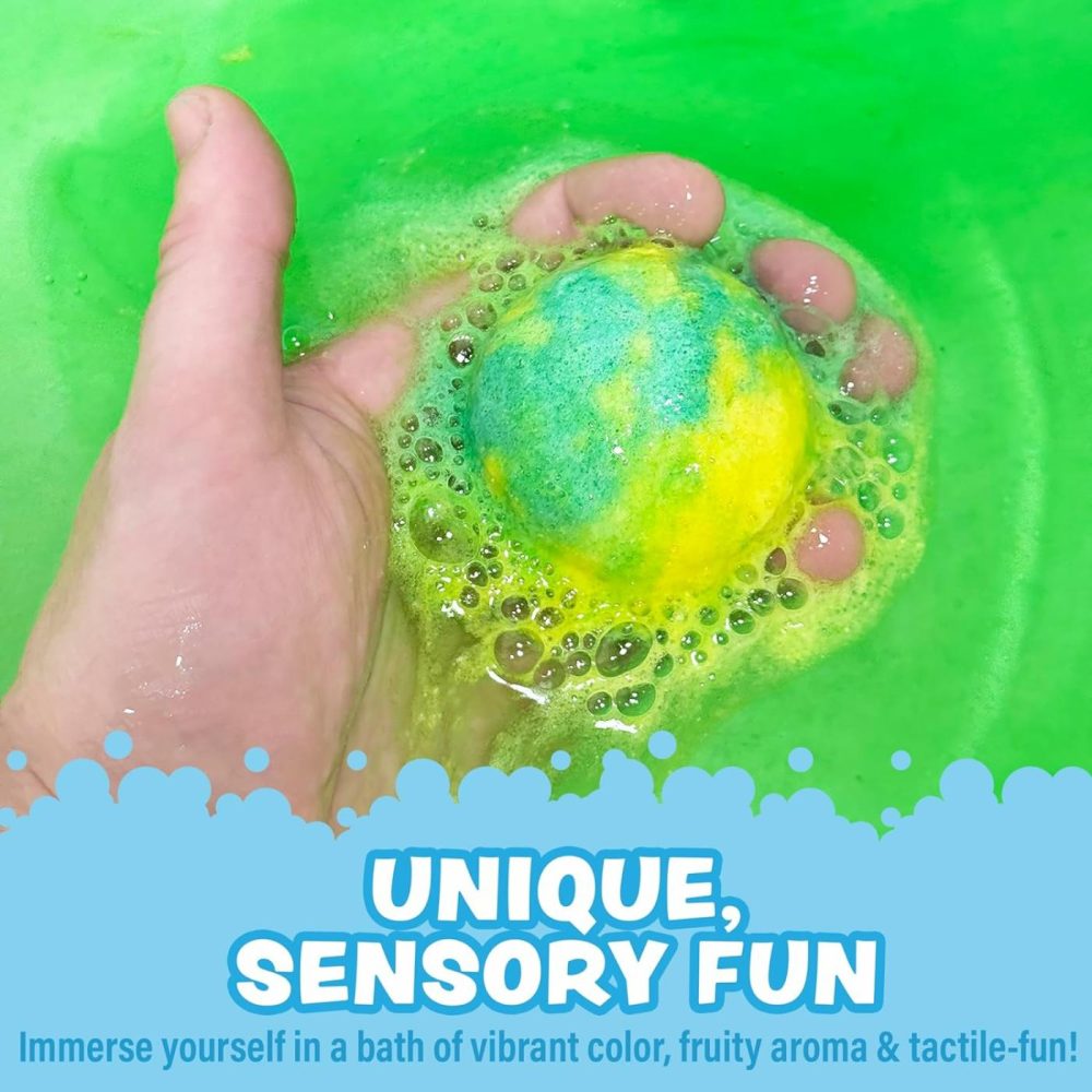 Jelly Bath Slime Bombs  6 Pack | Bath Bombs For Kids That Turn Bath Water Into Colorful Jelly Slime | Nontoxic | Unique Kids Bath Bombs With Surprise Slime Texture | Sensory Fun Bath Toys  |  Bath Toys All Toys Bath Toys