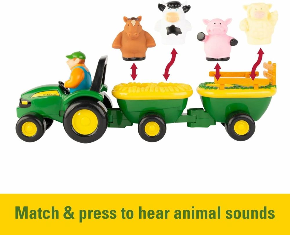 John Deere Animal Sounds Hayride Musical Tractor Toy – Musical Hayride Toddler Toys – Includes Farmer Figure  Tractor  And 4 Farm Animals – Toddler Music Toys – Ages 12 Months And Up  |  Musical Toys All Toys