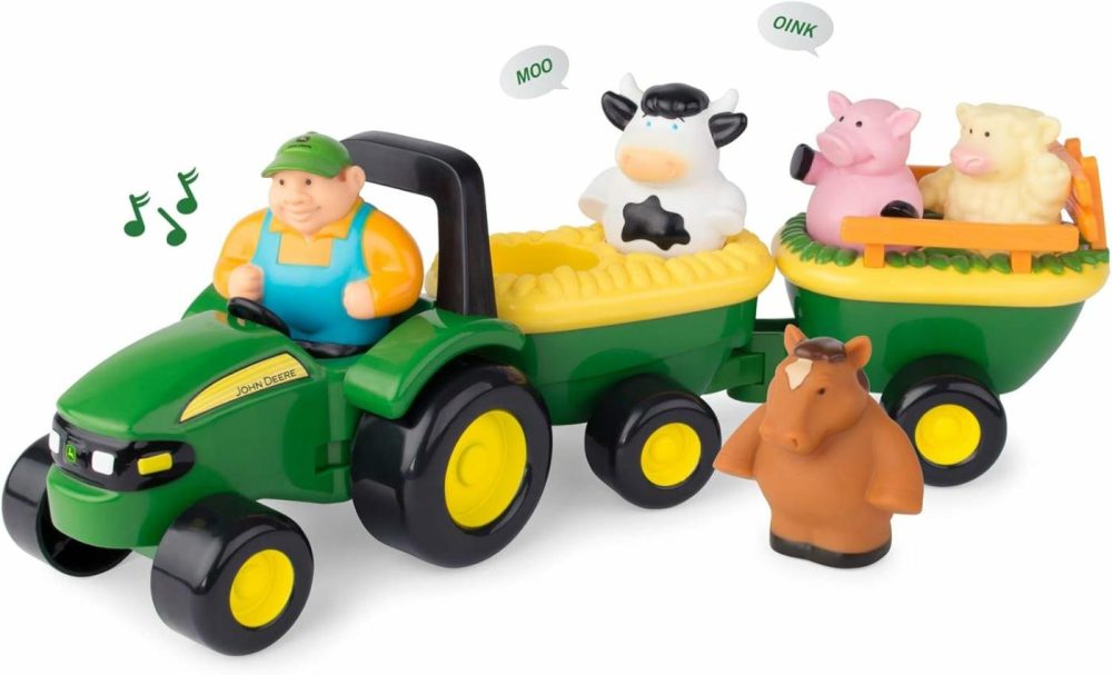 John Deere Animal Sounds Hayride Musical Tractor Toy – Musical Hayride Toddler Toys – Includes Farmer Figure  Tractor  And 4 Farm Animals – Toddler Music Toys – Ages 12 Months And Up  |  Musical Toys All Toys