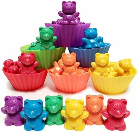 Jumbo Counting Bears With Stacking Cups – Montessori Educational Sorting Rainbow Toys For 3 Year Old Boys And Girls With 48 Preschool Math Manipulatives  Toy Storage And Toddler Games Ebook  |  Sorting & Stacking Toys All Toys Sorting & Stacking Toys