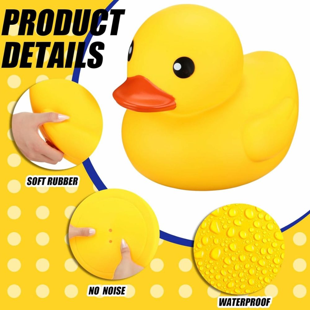 Jumbo Rubber Duck Giant Ducks Large Rubber Duck Gender Reveal Party Rubber Duck 13 Inch Duck Bath Toy For Baby Shower Birthday Party Favors (Yellow)  |  Bath Toys All Toys Bath Toys