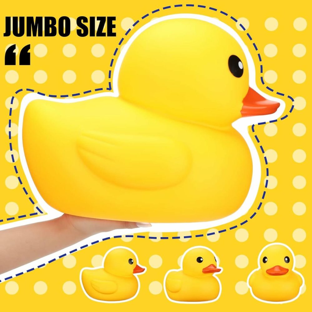 Jumbo Rubber Duck Giant Ducks Large Rubber Duck Gender Reveal Party Rubber Duck 13 Inch Duck Bath Toy For Baby Shower Birthday Party Favors (Yellow)  |  Bath Toys All Toys Bath Toys