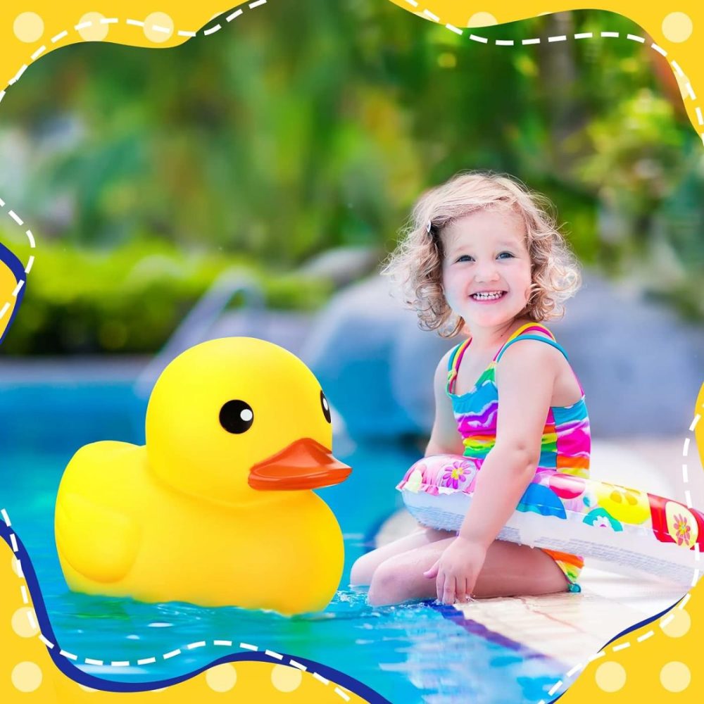 Jumbo Rubber Duck Giant Ducks Large Rubber Duck Gender Reveal Party Rubber Duck 13 Inch Duck Bath Toy For Baby Shower Birthday Party Favors (Yellow)  |  Bath Toys All Toys Bath Toys