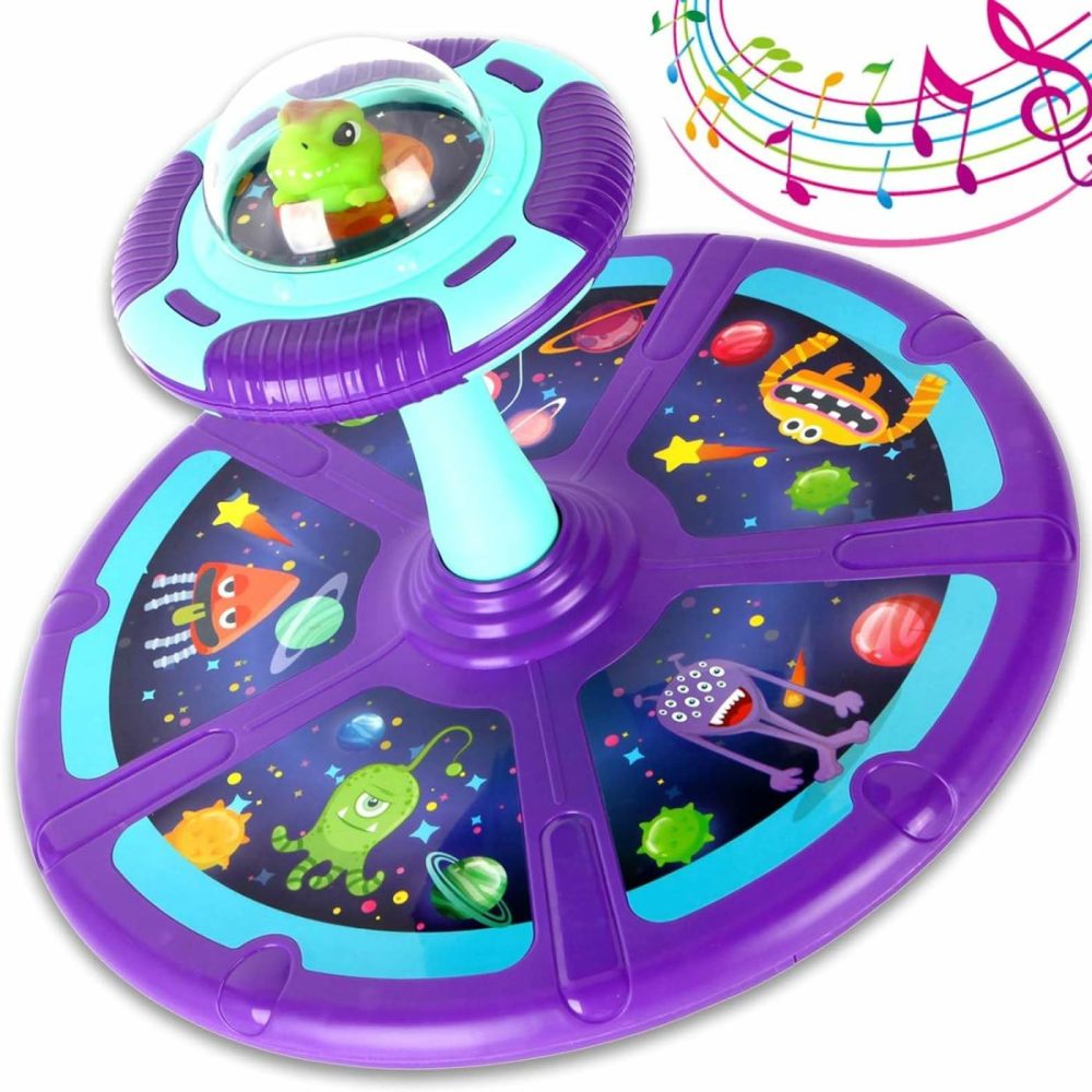 Kids Sit And Spin Toy,Set And Spin For Kids,Sit And Spin For Toddlers,Kids Spinning Seat,Toddler Sit And Spin,Led Lights&Music Toddler Toy Age1,2,3,4 Birthday Gift For Girl Boy18Month+,360° Spin  |  Spinning Tops All Toys Sit & Spin Toy a