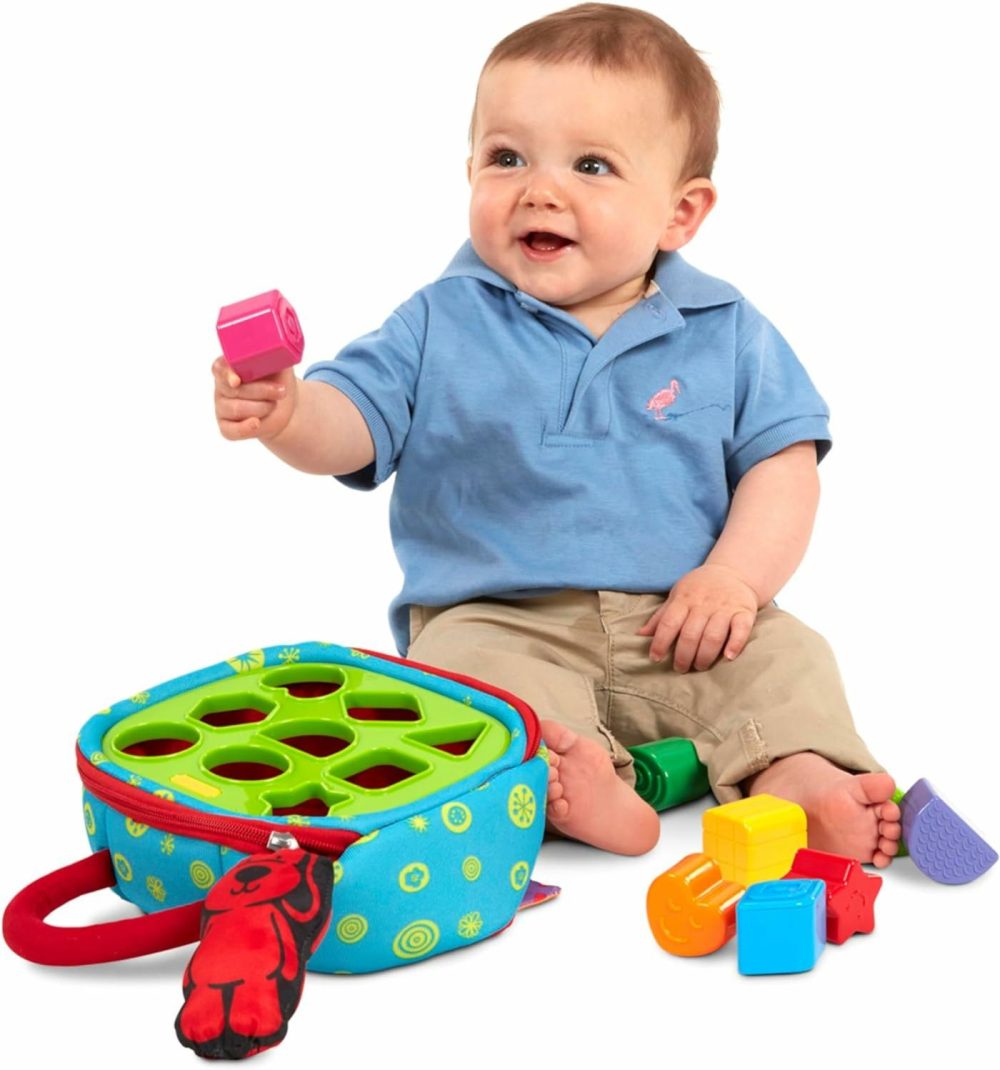 Kids Take-Along Shape Sorter Baby Toy With 2-Sided Activity Bag And 9 Textured Shape Blocks Sensory Toys  Travel Shape Sorter Toys For Toddlers And Infants  |  Sorting & Stacking Toys All Toys Sorting & Stacking Toys