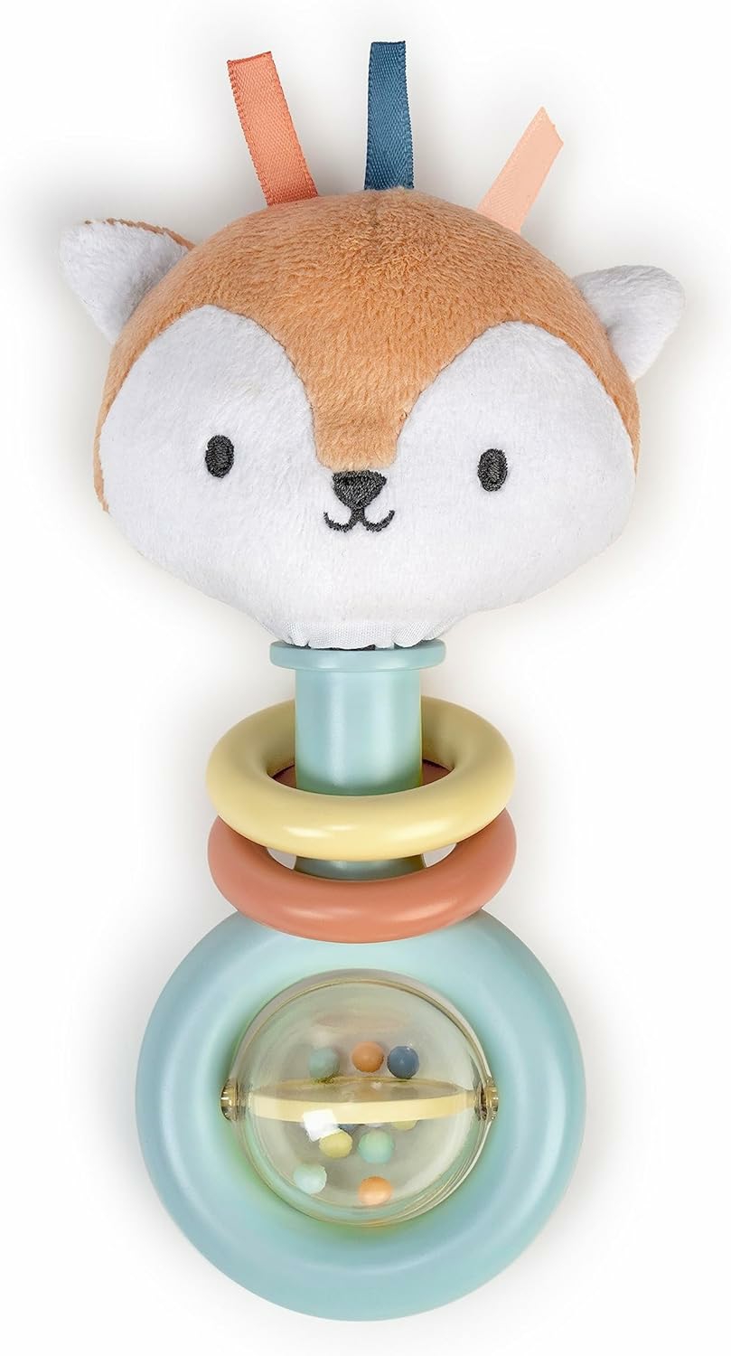 Kitt Ring Rattle For Baby  Plant-Based And Bpa-Free Materials  Kitt The Fox Character Plush Head  |  Rattles & Plush Rings All Toys Kitt the Fox