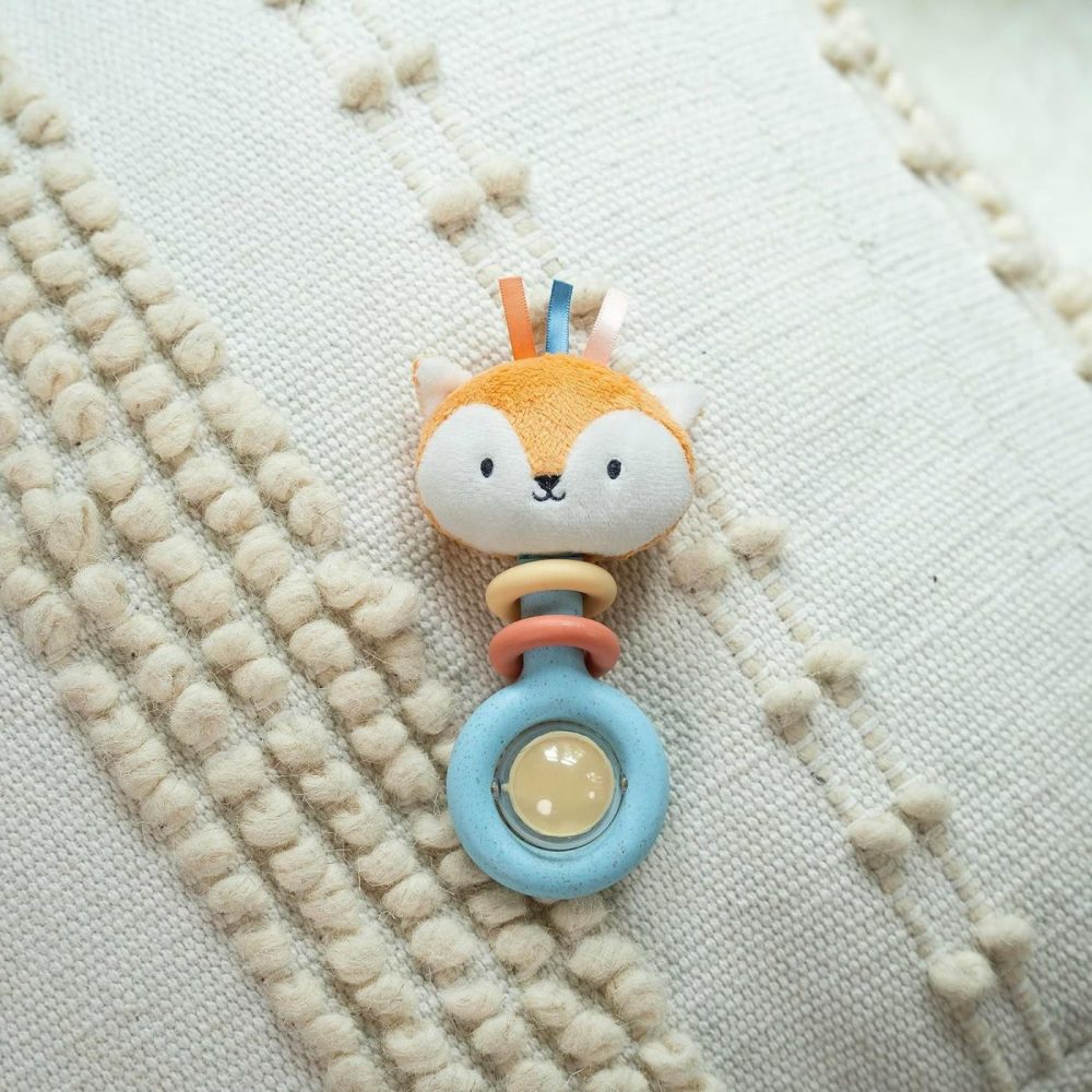 Kitt Ring Rattle For Baby  Plant-Based And Bpa-Free Materials  Kitt The Fox Character Plush Head  |  Rattles & Plush Rings All Toys Kitt the Fox