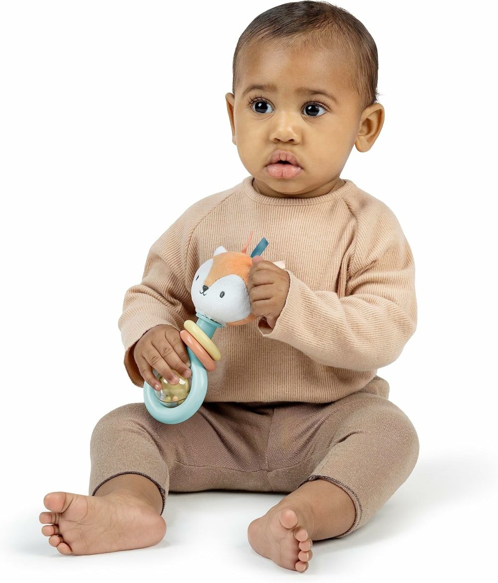 Kitt Ring Rattle For Baby  Plant-Based And Bpa-Free Materials  Kitt The Fox Character Plush Head  |  Rattles & Plush Rings All Toys Kitt the Fox