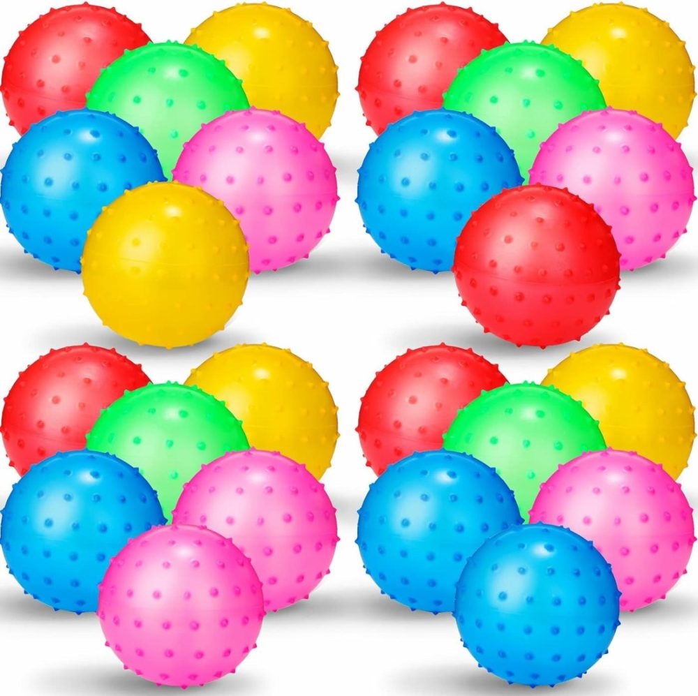 Knobby Balls Spiky Bounce Ball Toy Large Bouncy Balls Bulk Inflatable Sensory Balls Soft Massage Stress Plastic Balls For School Party Play Outdoor Indoor  |  Balls All Toys Balls