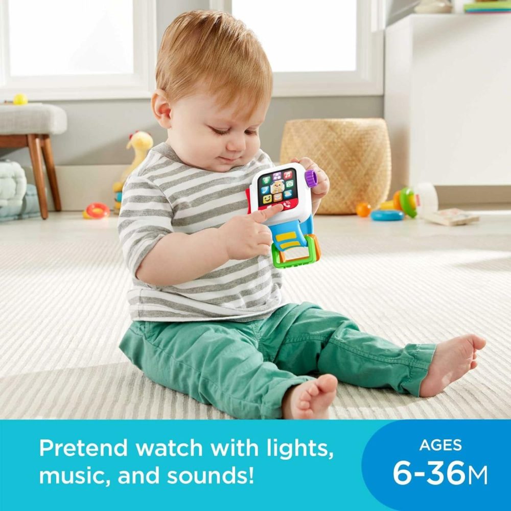 Laugh & Learn Baby To Toddler Toy Time To Learn Smartwatch With Lights & Music For Pretend Play Ages 6+ Months  |  Electronic Early Development Toys All Toys Electronic Early Development Toys