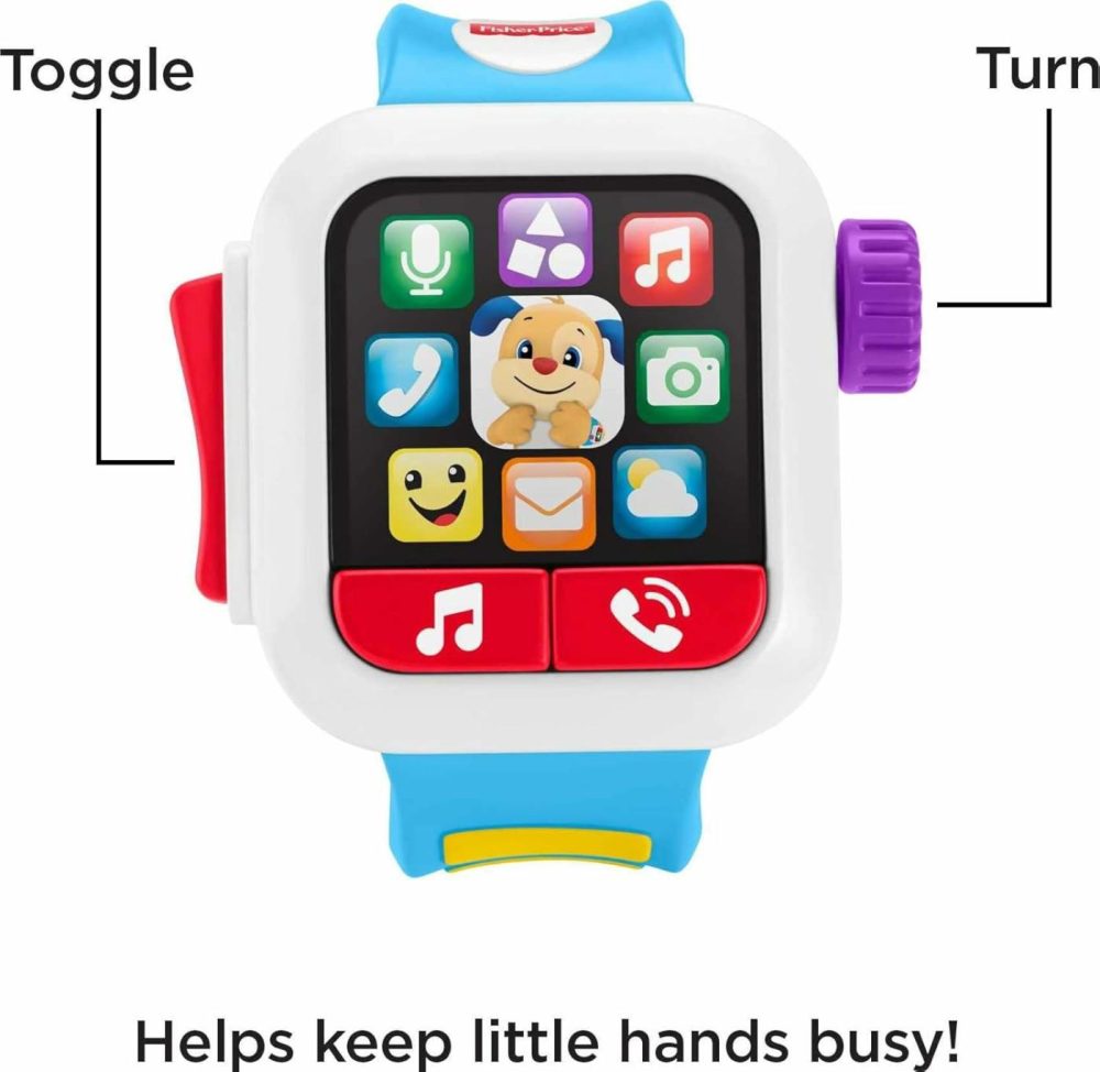 Laugh & Learn Baby To Toddler Toy Time To Learn Smartwatch With Lights & Music For Pretend Play Ages 6+ Months  |  Electronic Early Development Toys All Toys Electronic Early Development Toys