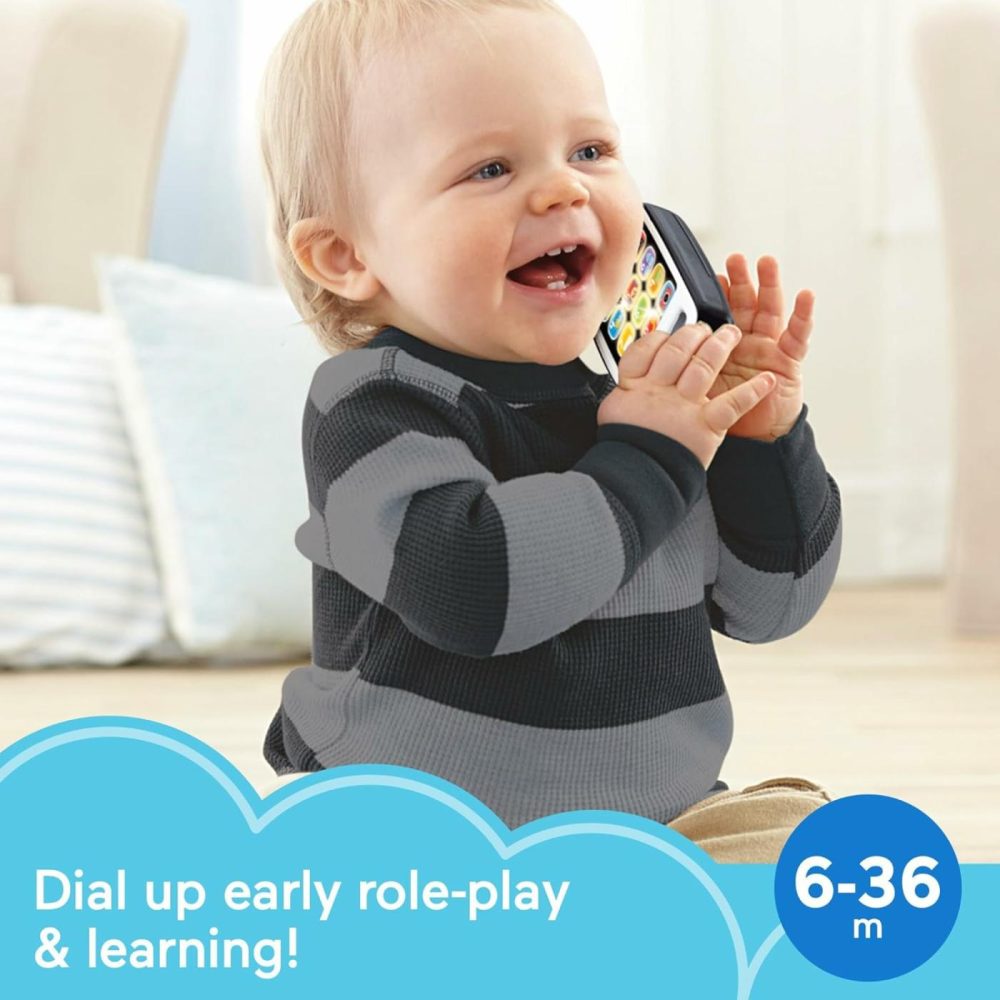 Laugh & Learn Baby & Toddler Toy Smart Phone With Music Lights & Learning Songs For Ages 6+ Months  Gray  |  Electronic Early Development Toys All Toys Electronic Early Development Toys