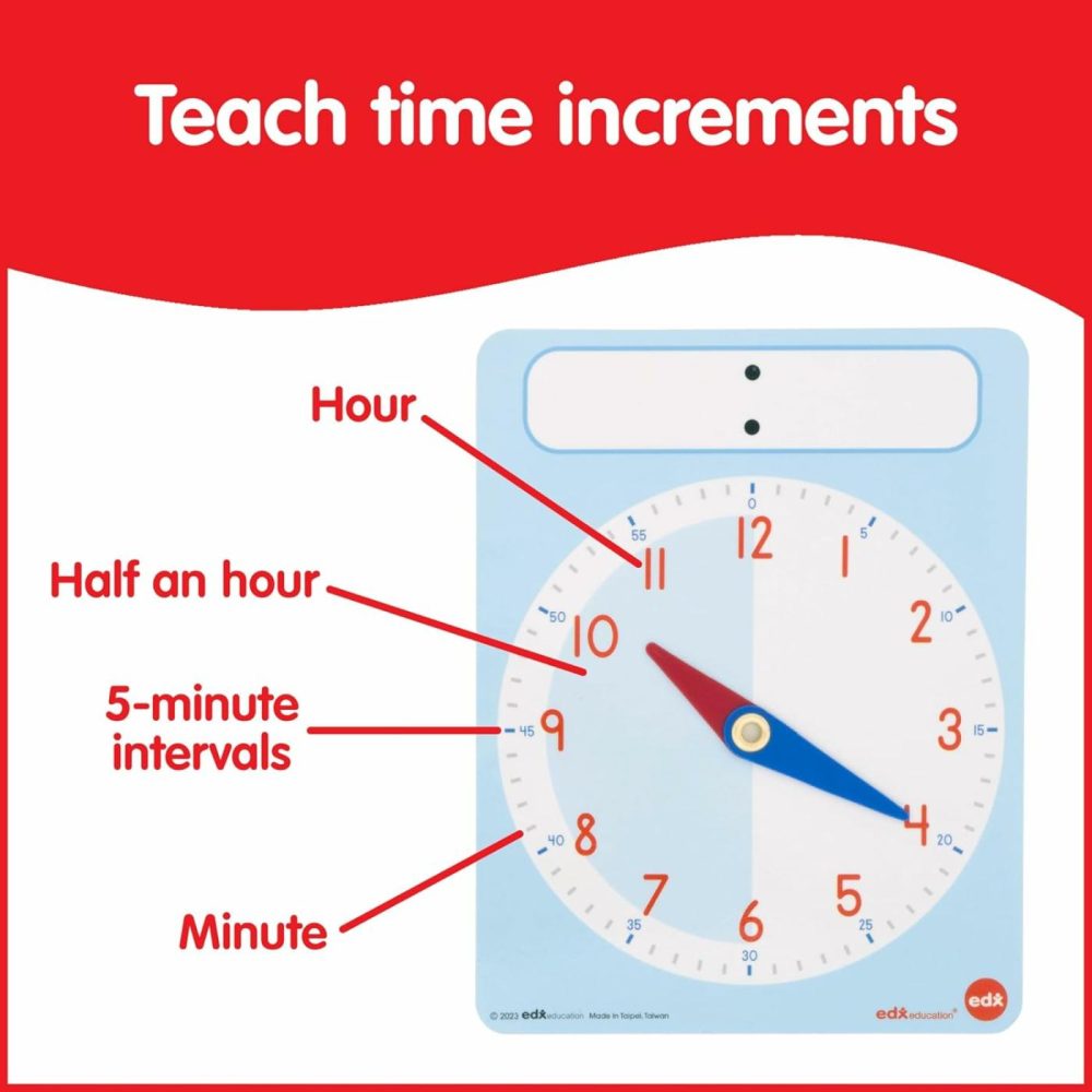 Learning Clock Activity Set – 8 Double-Sided Activity Cards And 25 Flashcards – Digital And Analog Teaching Clocks For Kids  |  Teaching Clocks All Toys Teaching Clocks