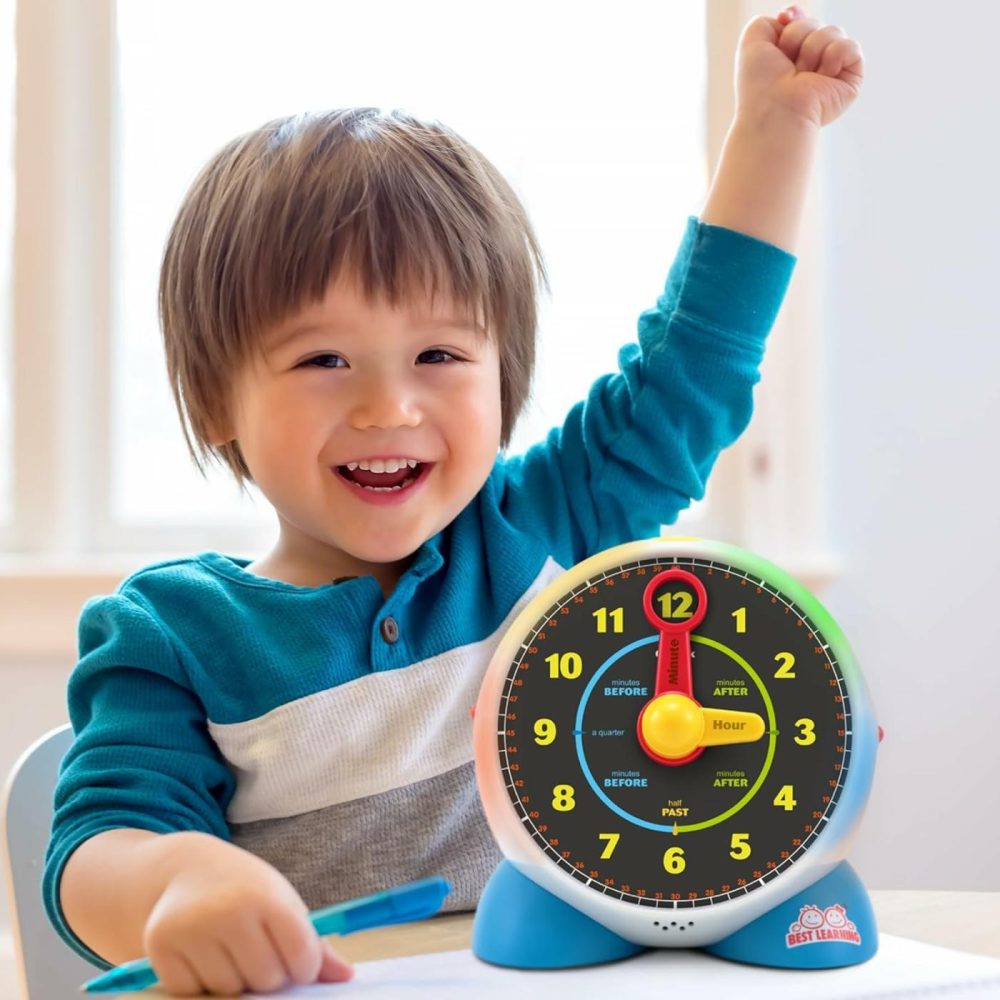 Learning Clock – Educational Talking Learn To Tell Time Teaching Light-Up Toy With Quiz And Music Sleep Mode – Toddlers & Kids Ages 3  4  5  6 Years Old Boy And Girl Gift For Birthdays  |  Teaching Clocks All Toys Teaching Clocks