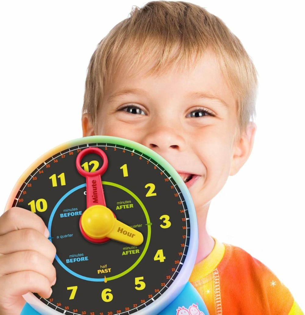 Learning Clock – Educational Talking Learn To Tell Time Teaching Light-Up Toy With Quiz And Music Sleep Mode – Toddlers & Kids Ages 3  4  5  6 Years Old Boy And Girl Gift For Birthdays  |  Teaching Clocks All Toys Teaching Clocks