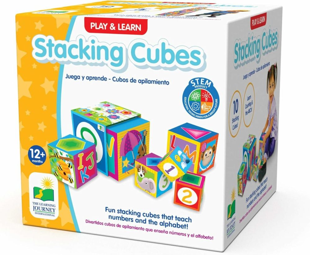 Learning Journey International Llc Play & Learn – Stacking Cubes – Stem Toddler Toys & Gifts For Boys & Girls Ages 12 Months And Up – Mind Building Developmental Learning Toy  Multi (100257)  |  Sorting & Stacking Toys All Toys Sorting & Stacking Toys