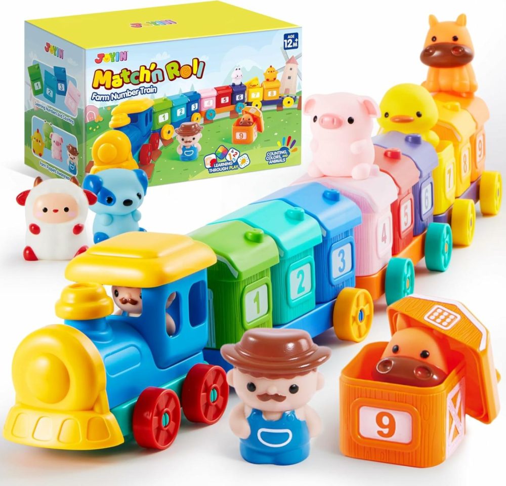 Learning Toy For Toddlers 1 2 3 Years Old  Counting  Matching & Sorting Montessori Learning Farm Train Including 9 Farm Animals And 1 Farmer  Christmas Birthday Gift For Baby Boys Girls  |  Early Development & Activity Toys All Toys Early Development & Activity Toys