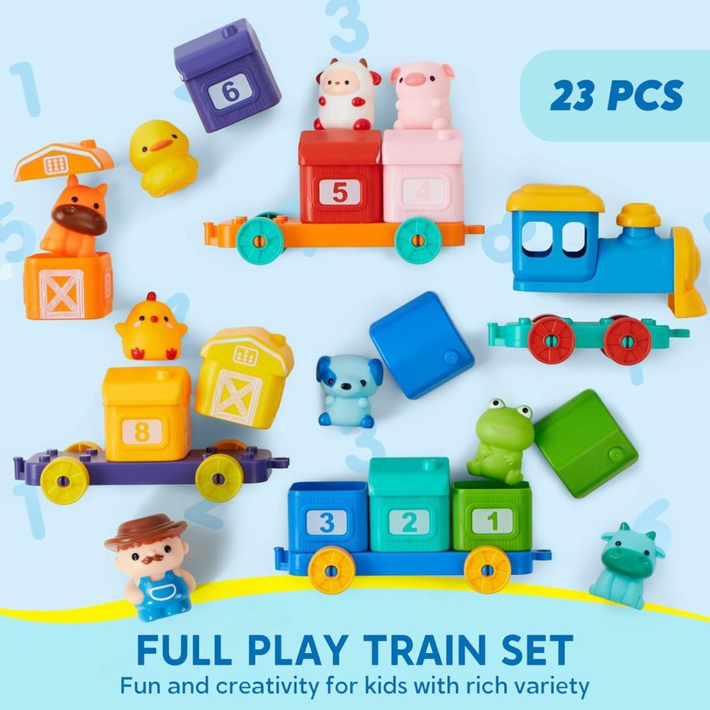 Learning Toy For Toddlers 1 2 3 Years Old  Counting  Matching & Sorting Montessori Learning Farm Train Including 9 Farm Animals And 1 Farmer  Christmas Birthday Gift For Baby Boys Girls  |  Early Development & Activity Toys All Toys Early Development & Activity Toys