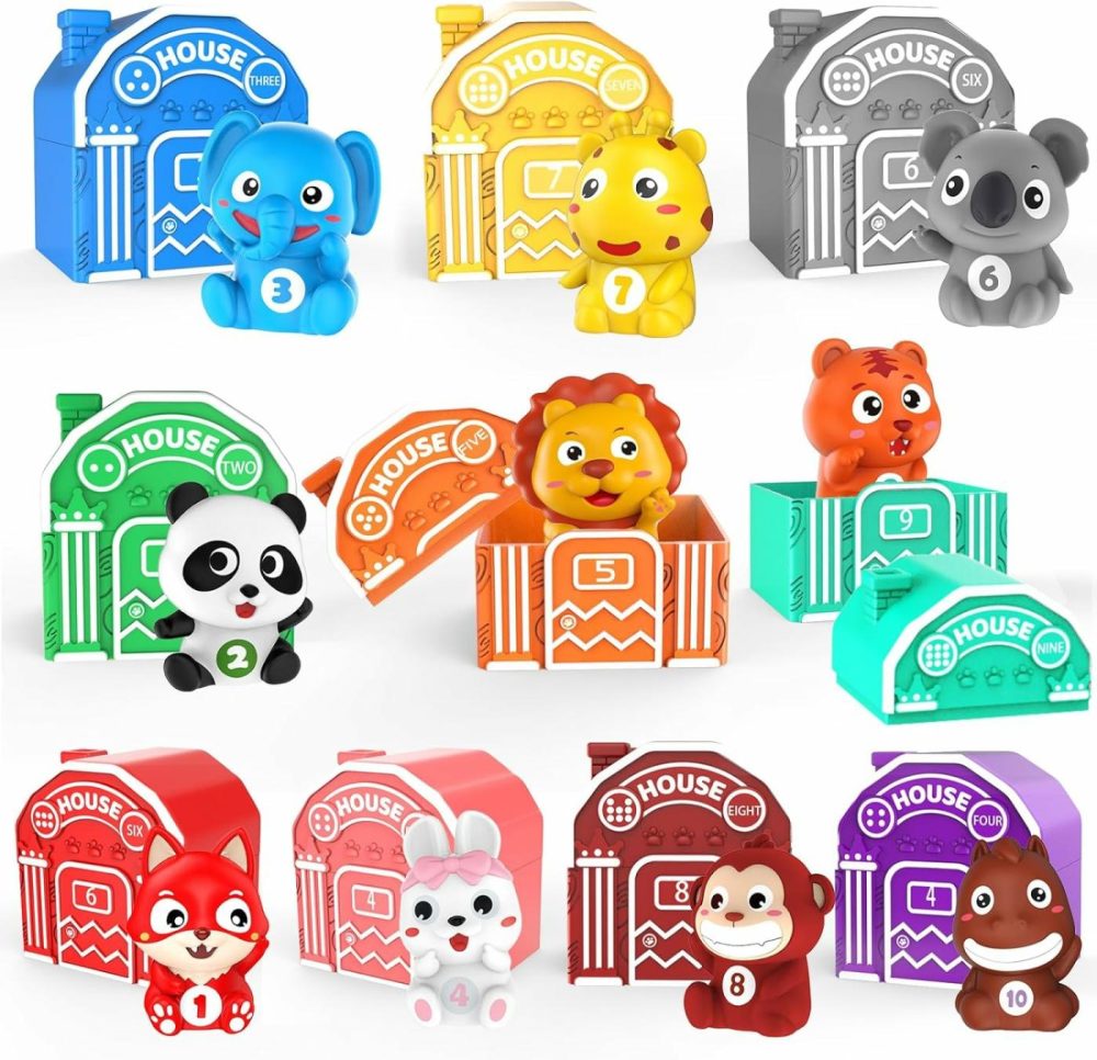 Learning Toys For 1 2 3 Year Old Toddlers  20Pcs Animal Toys Montessori Counting  Matching  Sorting & Stacking Fine Motor Games  Christmas Birthday Easter Gift For Baby Boys Girls Age 12-18 Months  |  Sorting & Stacking Toys All Toys Sorting & Stacking Toys