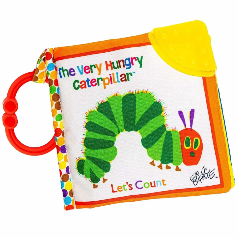 Let’s Count Soft Book – World Of Eric Carle The Very Hungry Caterpillar Baby On The Go Clip Teething Crinkle Soft Sensory Book For Babies  5.25X5.25 Inch  |  Teethers All Toys Teethers